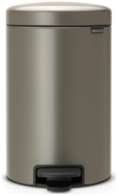 Brabantia newIcon 12 Litre Pedal Bin - Platinum.